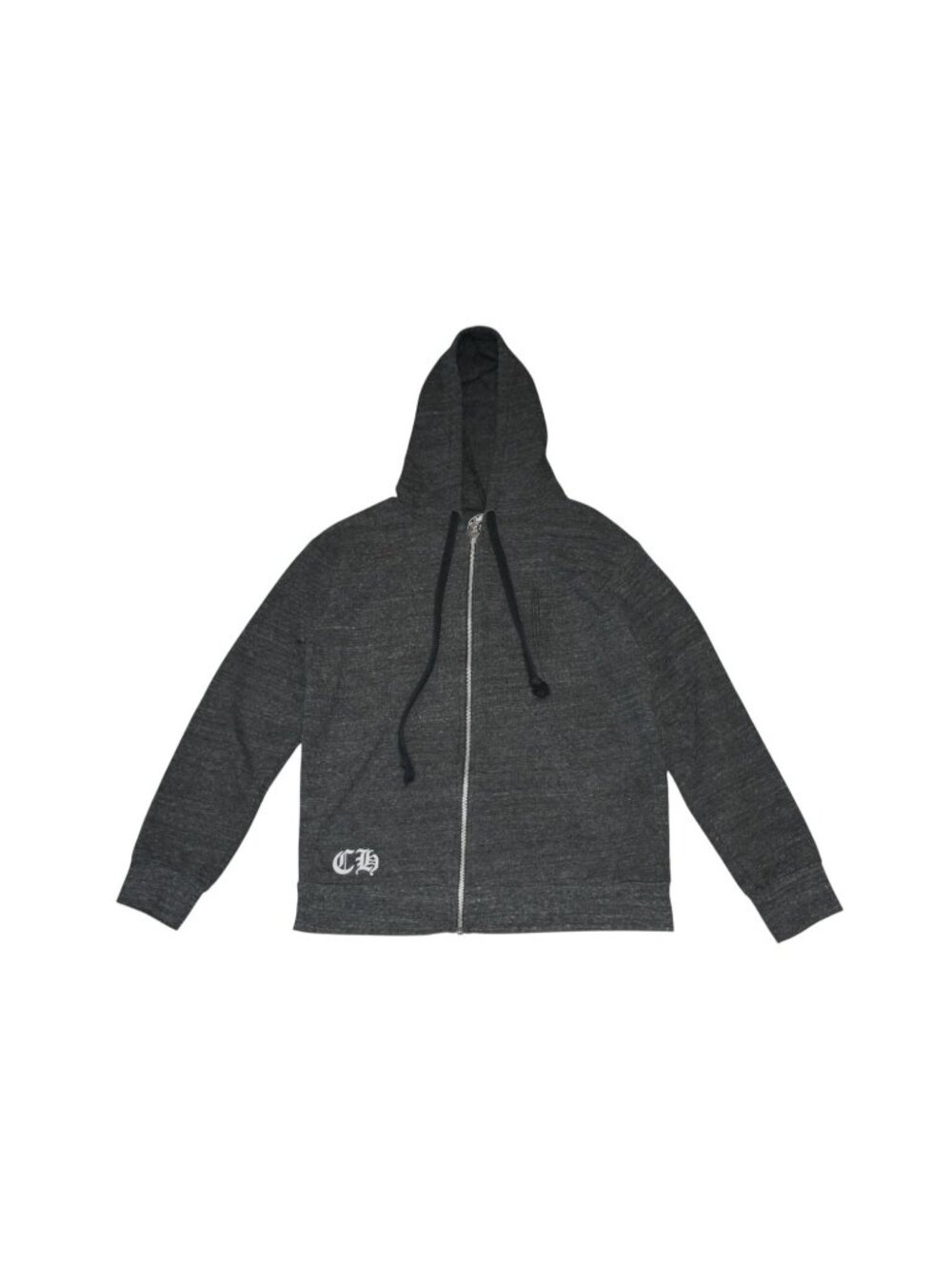 Chrome Hearts Marbled Zip Up Hoodie Logo Print Gray M